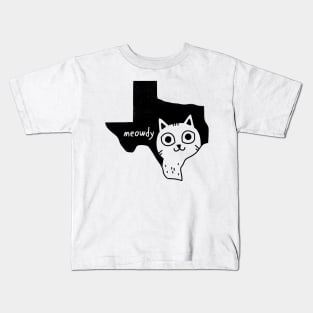 Meowdy Texas Cat Kids T-Shirt